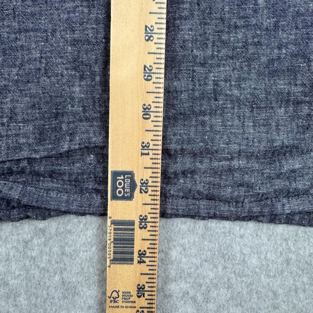 Tommy Hilfiger Shirt Mens 3XLT Gray Linen Cotton Short Sleeve Big Tall Summer - Picture 9 of 10